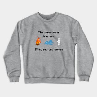 Fire, woman and sea Crewneck Sweatshirt